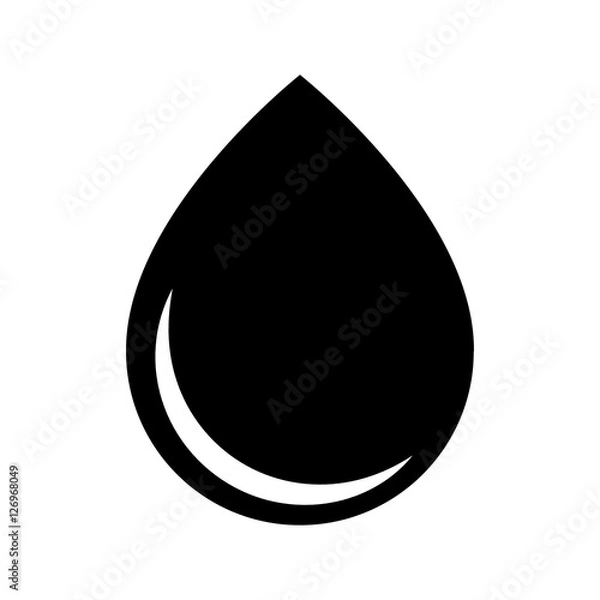 Obraz Vector of  Drop icon on gray background.