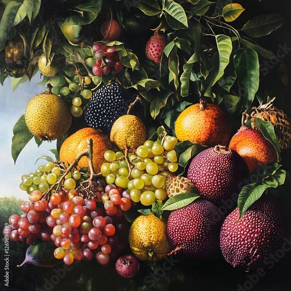 Fototapeta grapes AI generated