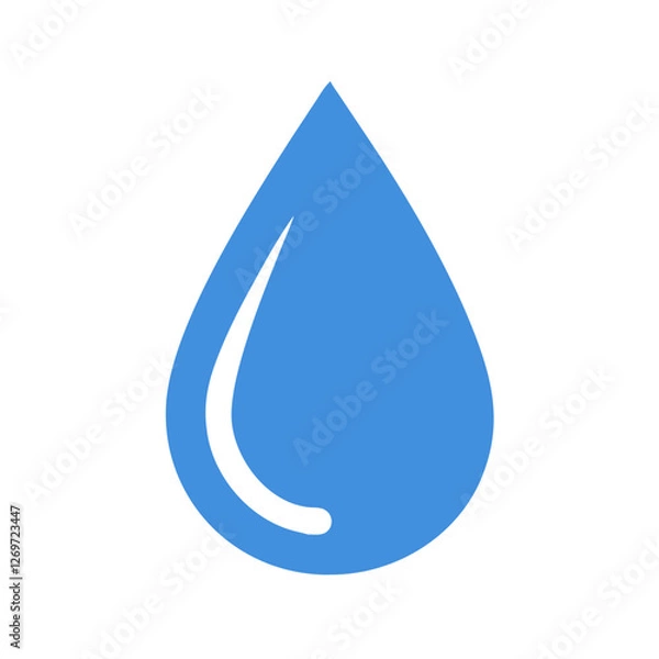 Obraz blue water drop