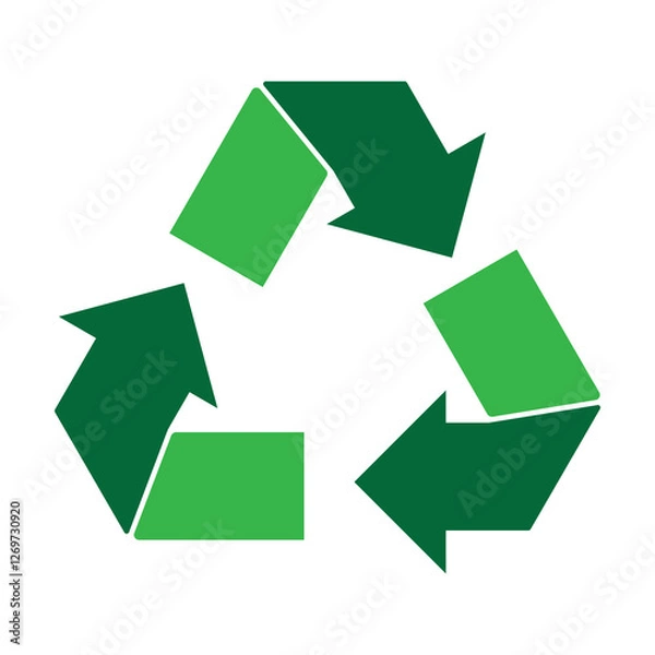 Fototapeta set of recycling icons. Editable fill colorful recycle logo symbol. vector illustration. Waste recycling innovation. Reuse, ecofriendly environment and save the planet