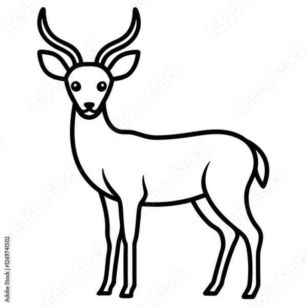 Fototapeta deer vector illustration