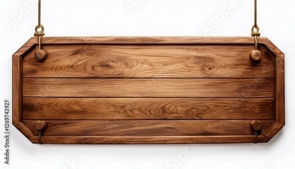 Obraz wooden signboard isolated on white or white background