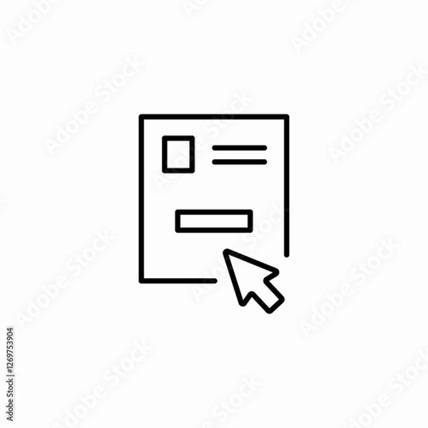 Obraz fill form icon sign vector