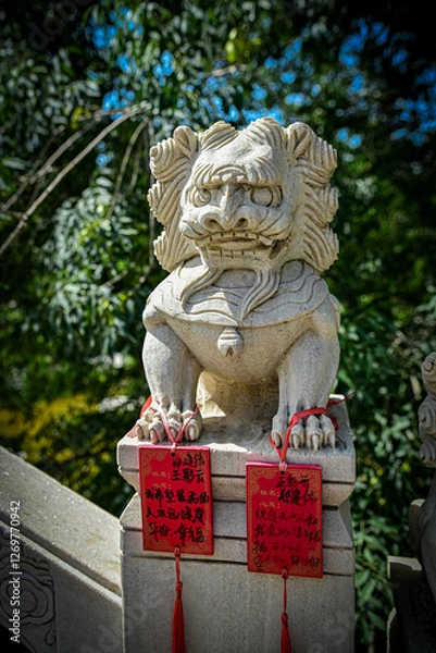 Obraz chinese lion statue
