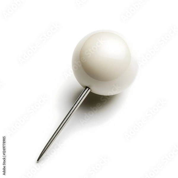 Fototapeta push pin isolated on white