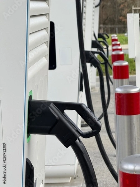 Obraz bornes de recharge électrique (vertical)