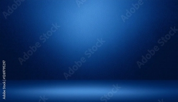 Obraz gradiant textured blue dark studio background dark blue shade wall and floor background three dimensional spaceroom for product display marketing business 92