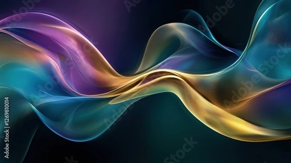 Fototapeta Abstract Colorful Waves Flowing Dynamically