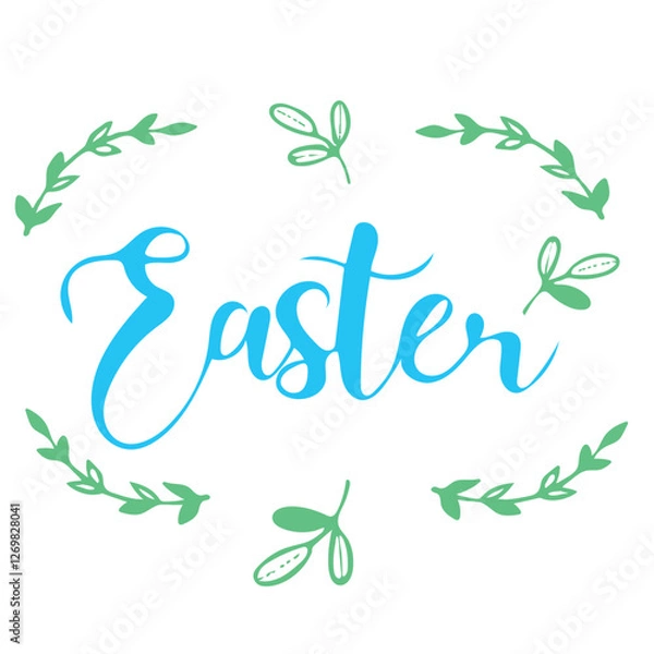 Fototapeta Easter holiday inscriptions, packaging design