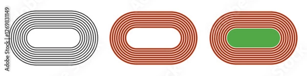 Obraz Running track sport simple design