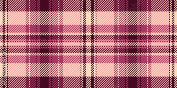 Fototapeta Elegant blush pink and burgundy plaid pattern.  Perfect for textile design, fashion, or website backgrounds.
