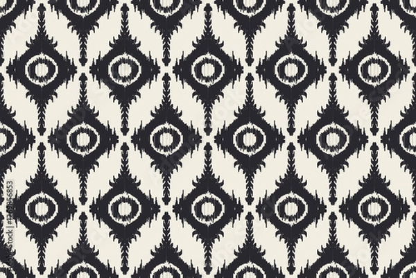Fototapeta Ethnic boho seamless pattern. Ikat geometric ethnic oriental seamless pattern.Aztec style. Repeating background. Design for texture, fabric, clothing, wrapping, carpet