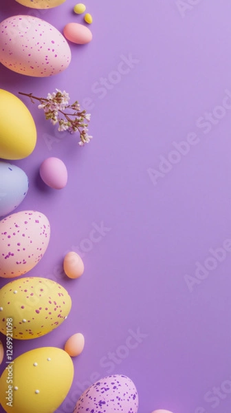 Obraz Bunch of eggs with different colors