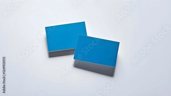 Fototapeta mockup, template, copy space concept with two business card isolated on white background, for mock up