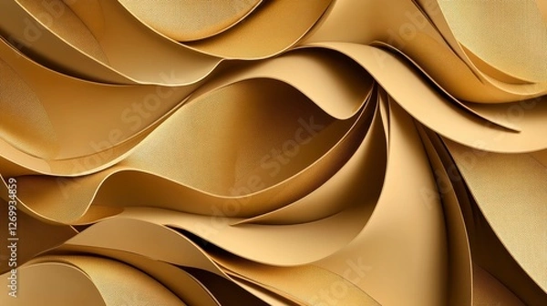 Fototapeta Golden Architectural Abstract Design: A Stunning Modern Architectural Visual
