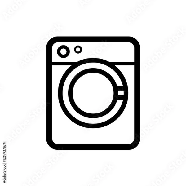 Fototapeta washing machine - vector icon