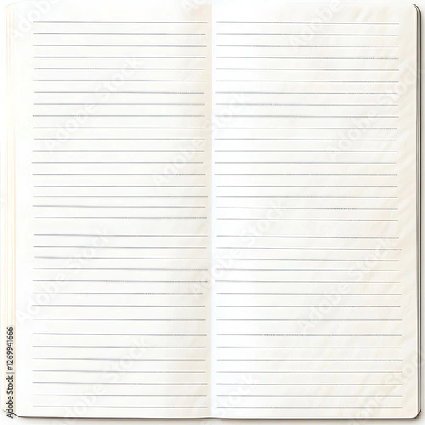 Fototapeta Notebook paper background. Blank pages of a notebook