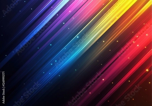 Obraz Black lighting background with diagonal stripes. Vector abstract background