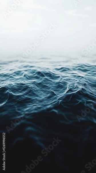 Obraz Dark ocean waves with dramatic white foam and deep blue textures