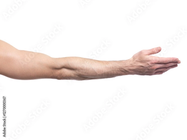 Obraz Extended man arm isolated