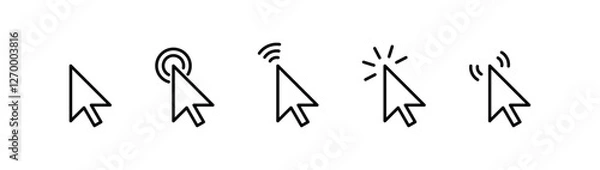 Obraz Cursor pointer icons for digital interaction