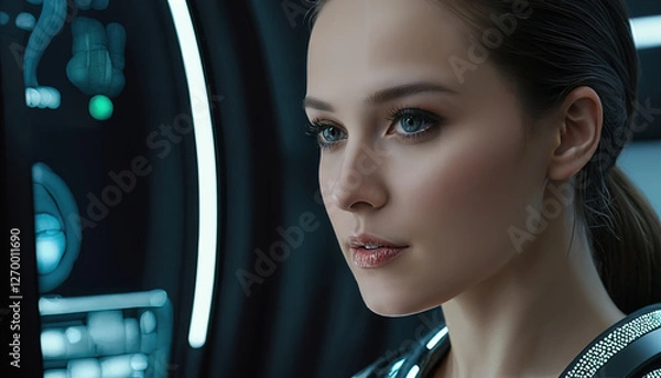 Obraz The Future of Space and Technology with Artificial Intelligence