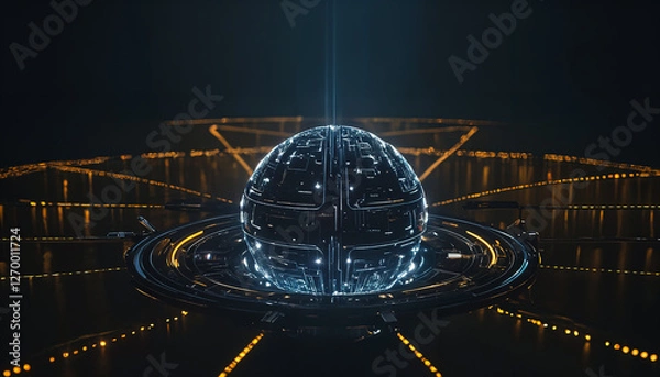 Obraz The Future of Space and Technology with Artificial Intelligence