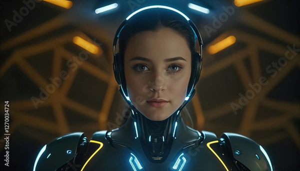 Obraz The Future of Space and Technology with Artificial Intelligence