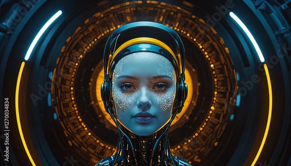 Obraz The Future of Space and Technology with Artificial Intelligence