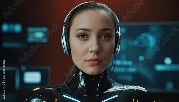 Obraz The Future of Space and Technology with Artificial Intelligence