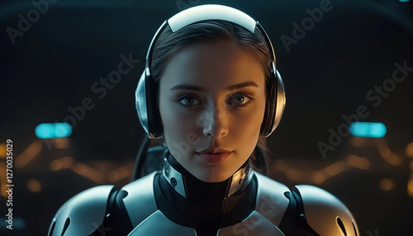 Obraz The Future of Space and Technology with Artificial Intelligence