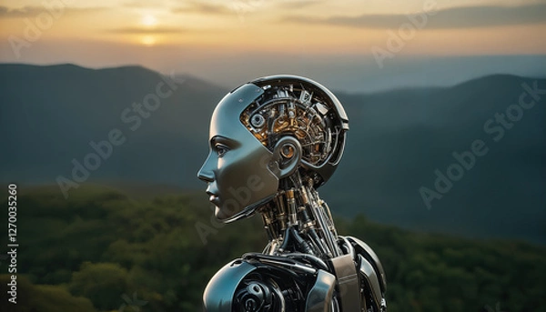 Obraz The Future of Space and Technology with Artificial Intelligence