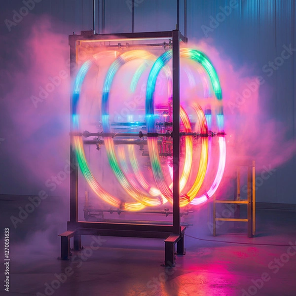 Obraz Colorful Lights and Advanced Technology Design