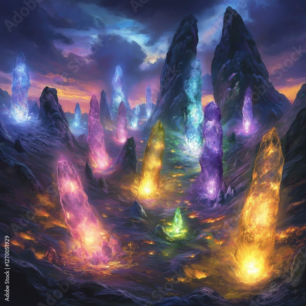 Obraz Glowing Gems in the Night 