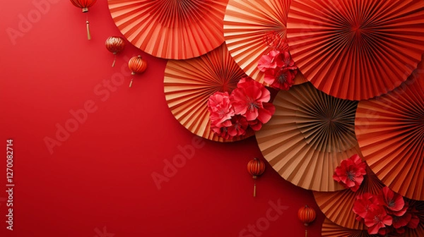 Fototapeta Minimalist Pink Abstract Background with Soft Lighting and Shadows