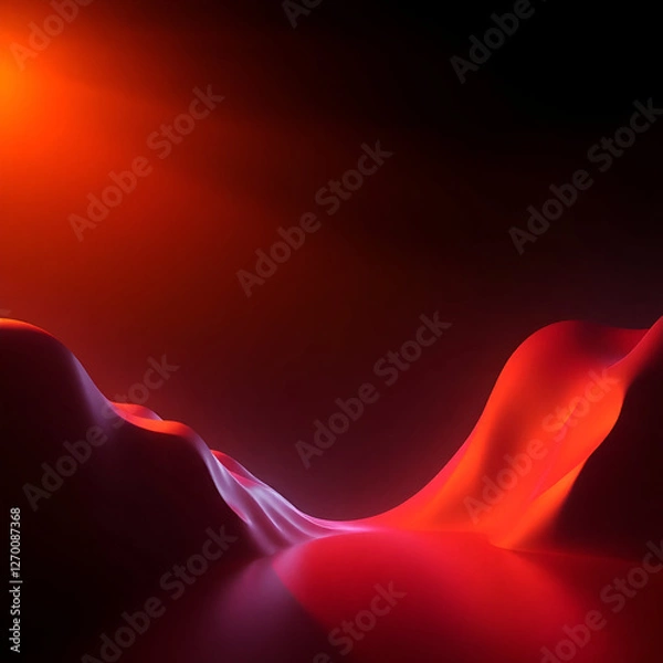 Obraz wallpaper in reddish and orange waves