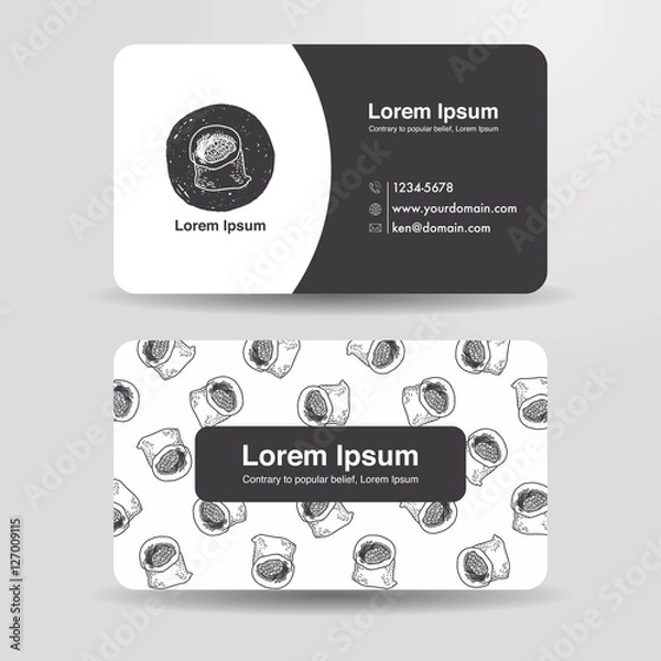 Fototapeta coffee bean doodle drawing