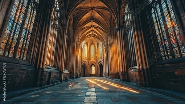 Fototapeta Classic Architecture Wallpapers Featuring Gothic Cathedrals, Roman Buildings, and Historical Landmarks, Ideal for Architecture Projects, Education, and Cultural Tourism