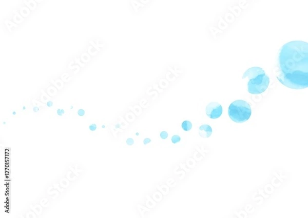 Fototapeta ビジネス背景　水彩　青ドット