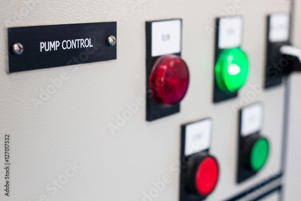Fototapeta The pump control panel