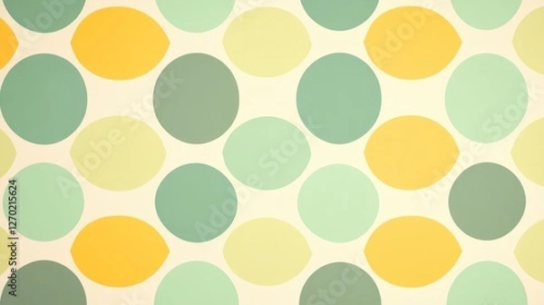 Fototapeta Retro Pastel Circles Pattern Vintage Aesthetic Background Image