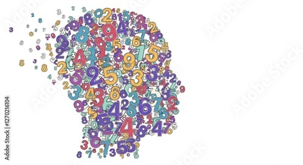 Obraz "Numerical Mindscape: The Fusion of Creativity and Mathematical Intelligence"