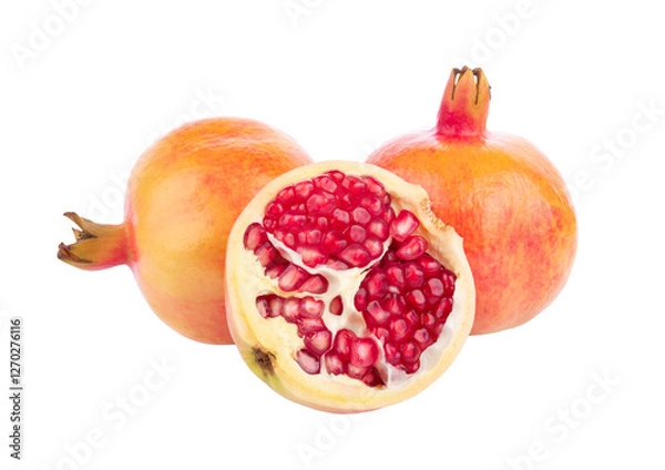 Fototapeta pomegranate isolated on white background