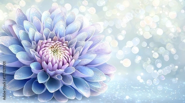 Obraz Beautiful pastel flower with soft bokeh background, creating a serene and calming atmosphere
