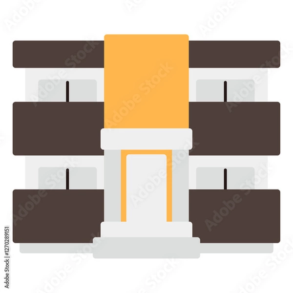 Obraz シンプルなアパートのアイコン