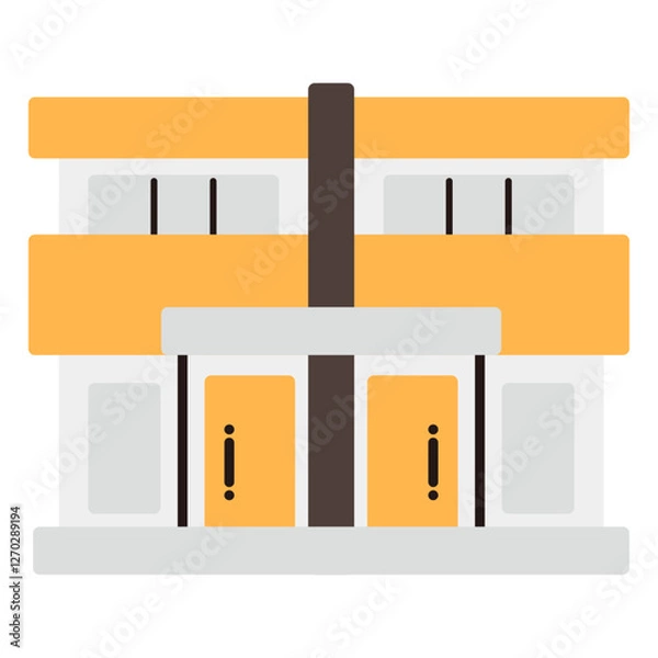 Obraz シンプルなアパートのアイコン