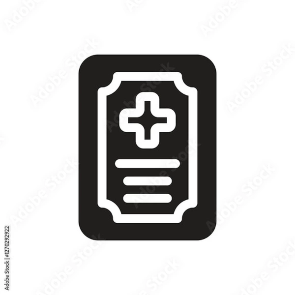 Fototapeta Certificate Medical Icon - Fill