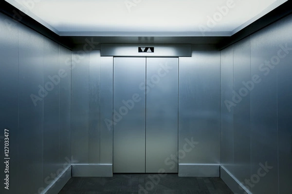 Fototapeta Interior view of a modern elevator