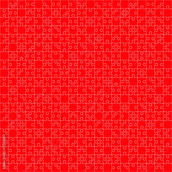 Fototapeta 400 Red Puzzles. Vector Illustration.