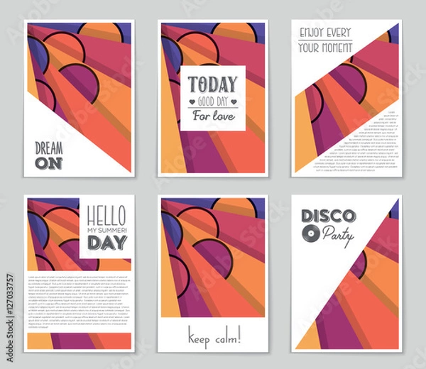 Obraz Abstract vector layout background for web and mobile app, art template design, list, page, mockup brochure theme style, banner, idea, cover, booklet, print, flyer, book, blank, card, ad, sign, sheet.